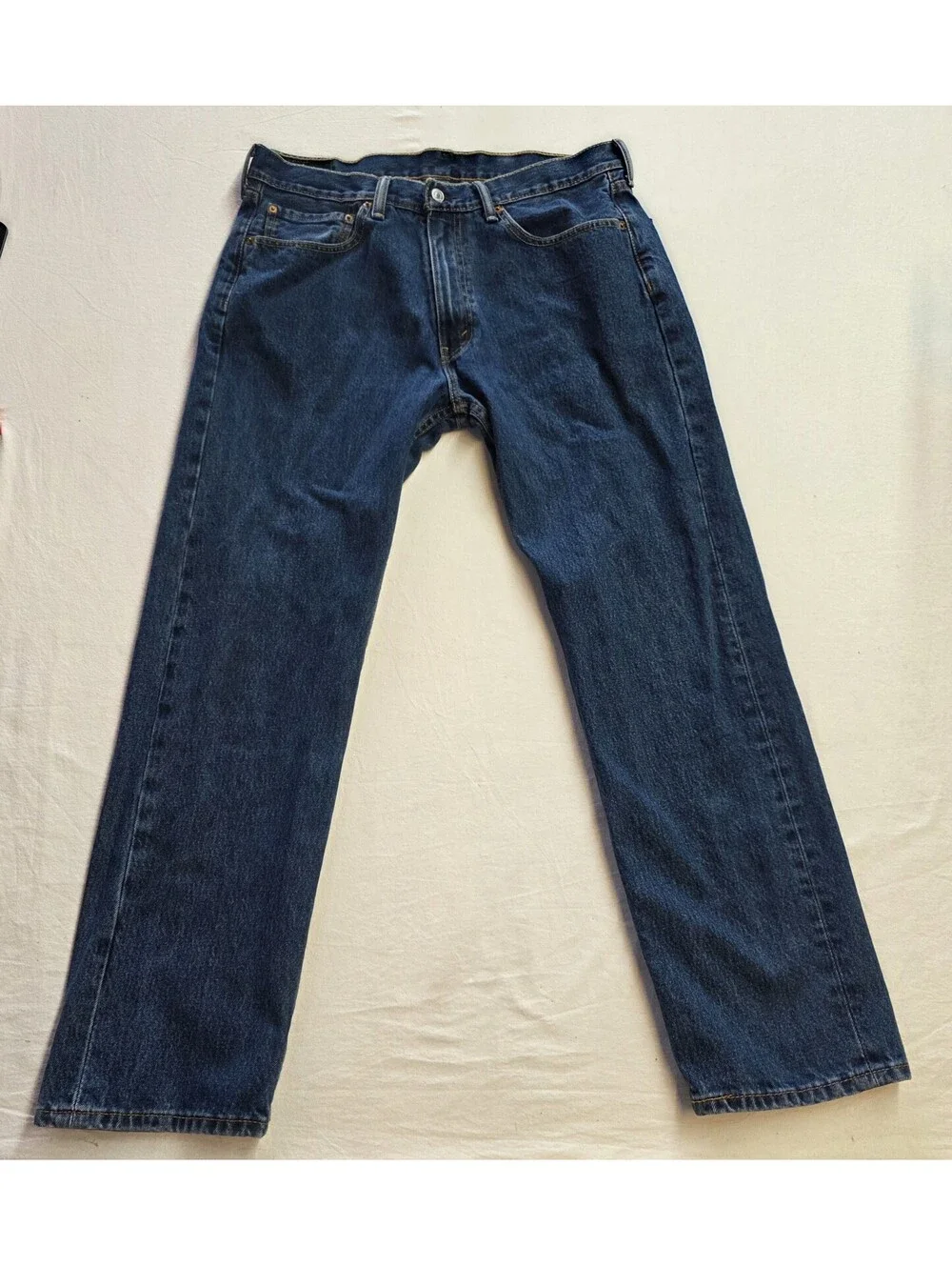 Levi’s 505 Straight Jeans Dark Blue Denim Regular Fit Excellent Condition 36x32